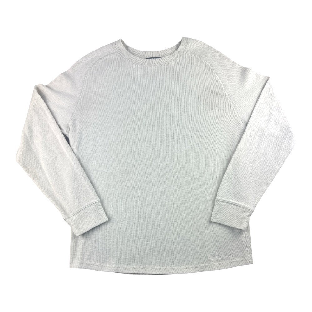 Eddie Bauer Mens Off White Waffle Knit Thermal Raglan Long Sleeve Shirt Large